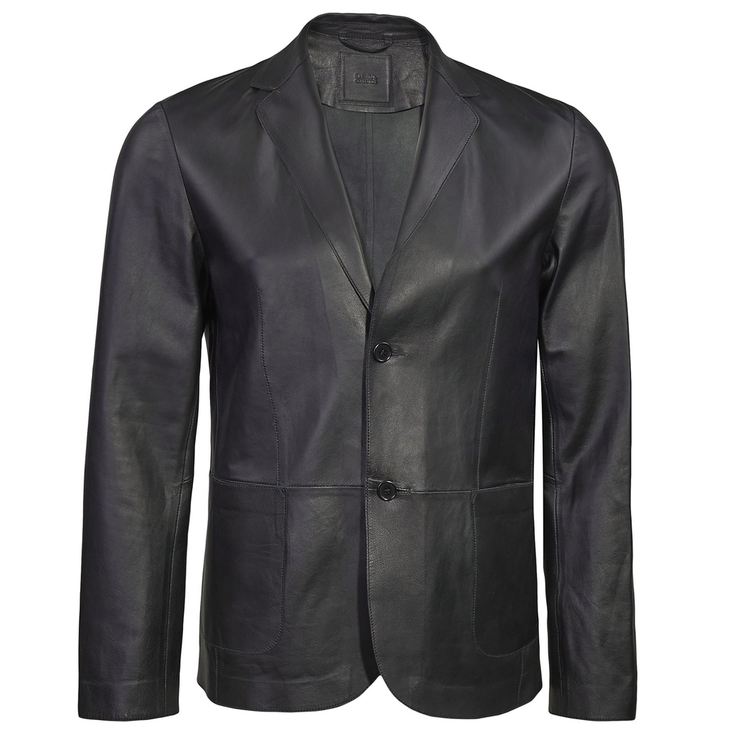 Siyah Gaspare Erkek Deri Ceket