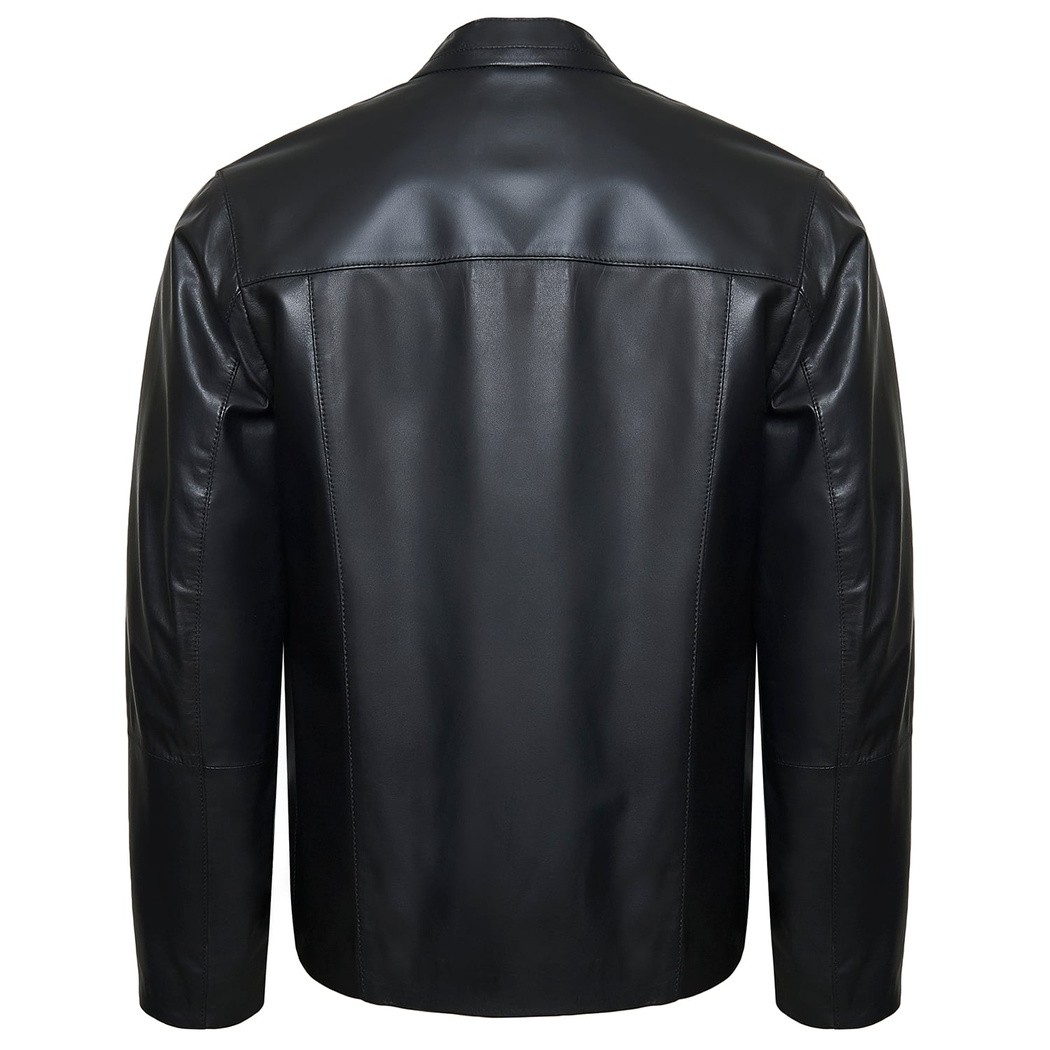 Siyah Georgio Erkek Deri Mont