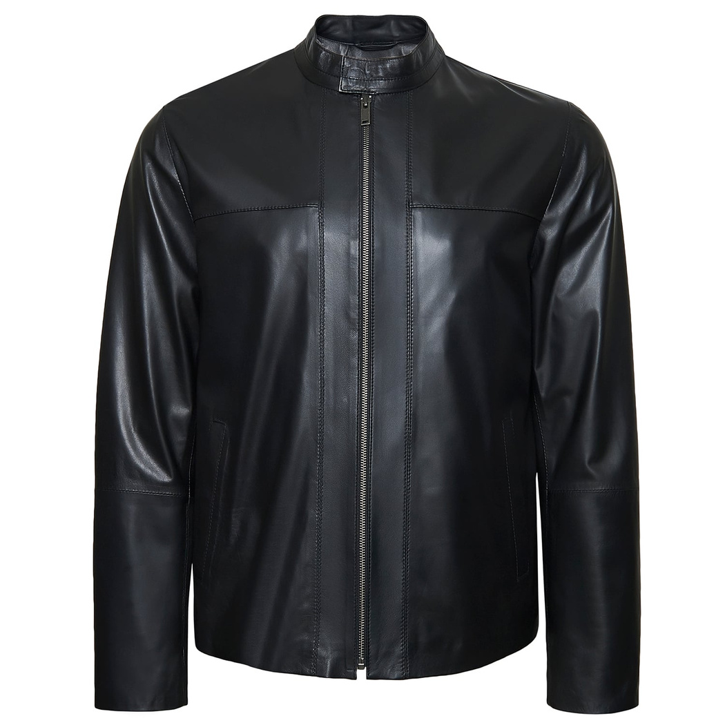 Siyah Georgio Erkek Deri Mont