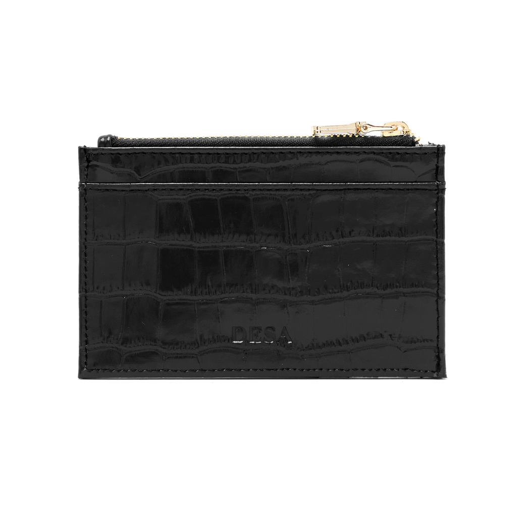 Siyah Kadın Deri Kartlık