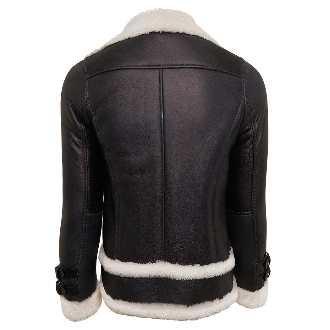 Siyah Kadın Merinillo Kürk Kaban