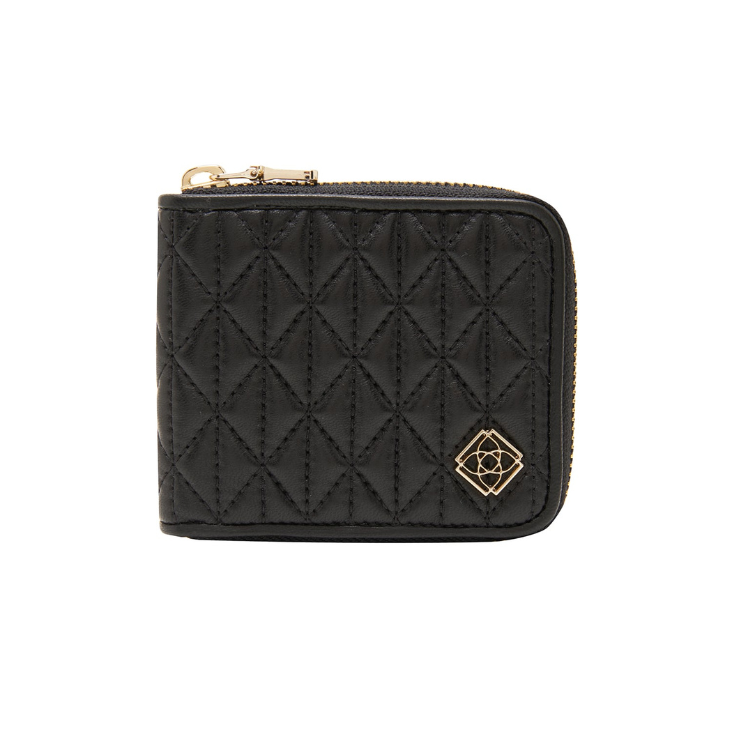 Siyah Kapitone Kadın Deri Cüzdan