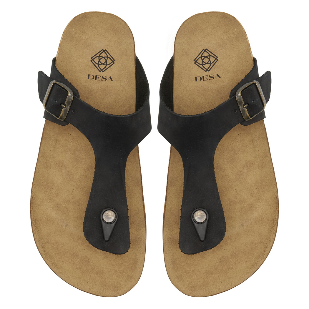 Siyah Kevin Erkek Deri Terlik