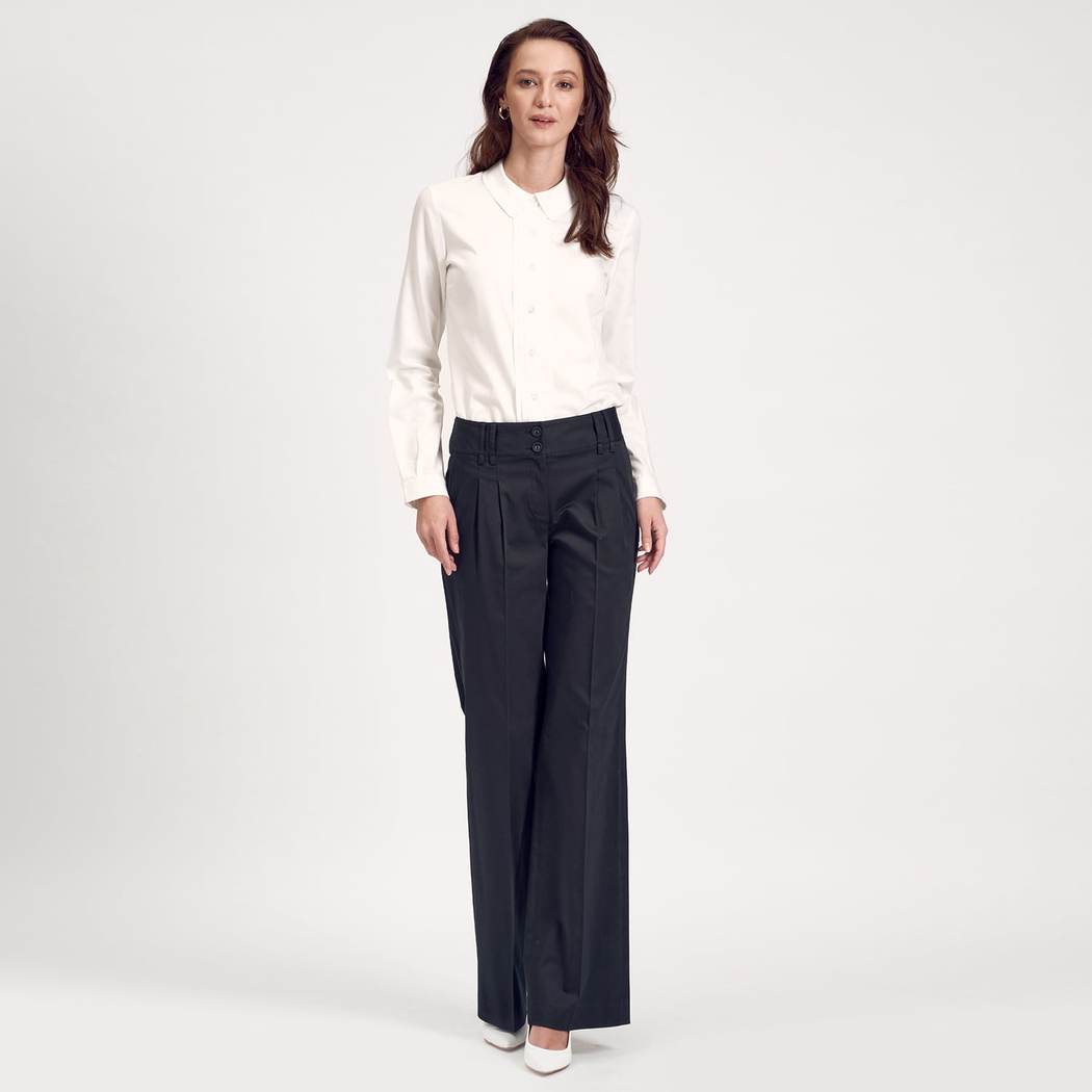 Siyah Koton Kadın Pantolon