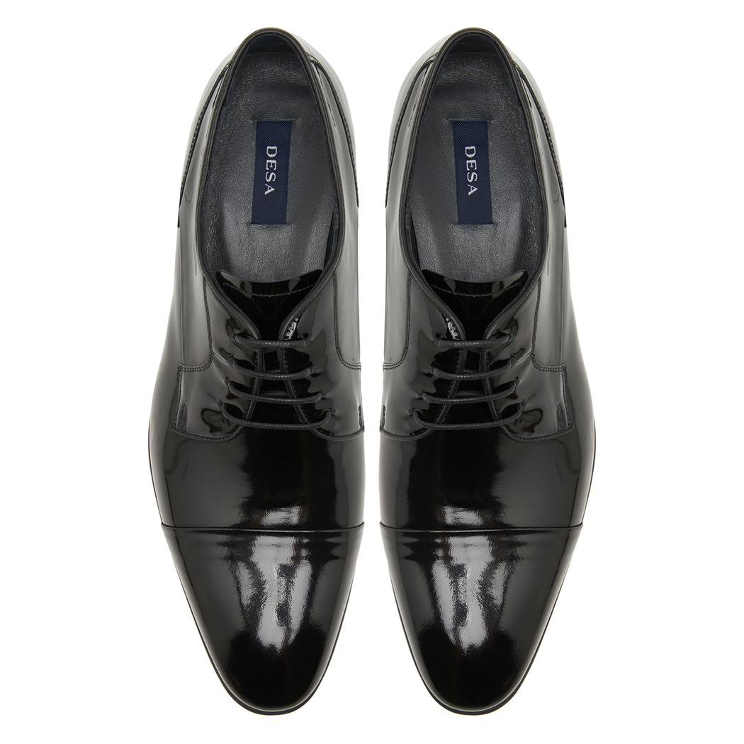 Siyah Leon Erkek Rugan Klasik Ayakkabı