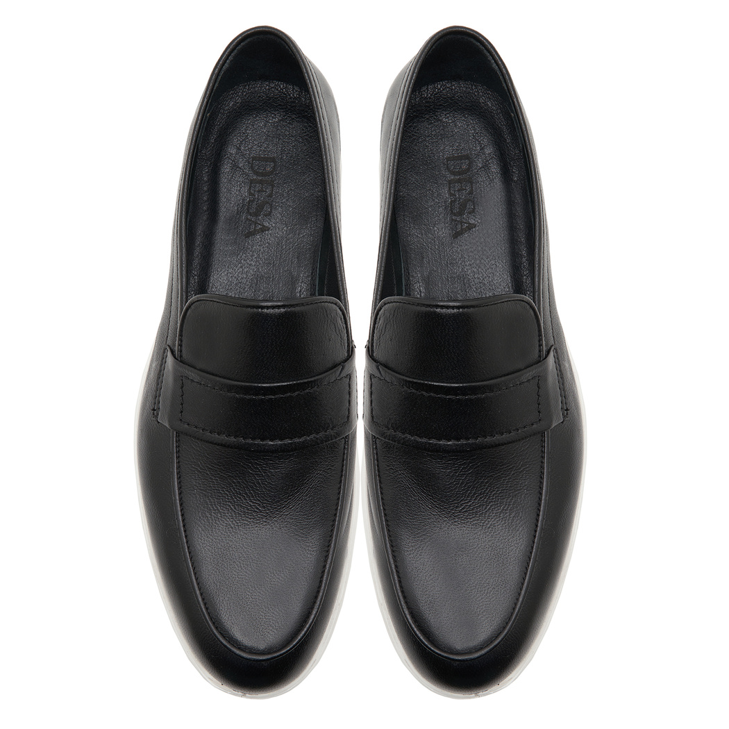 Siyah Luigi Erkek Deri Loafer