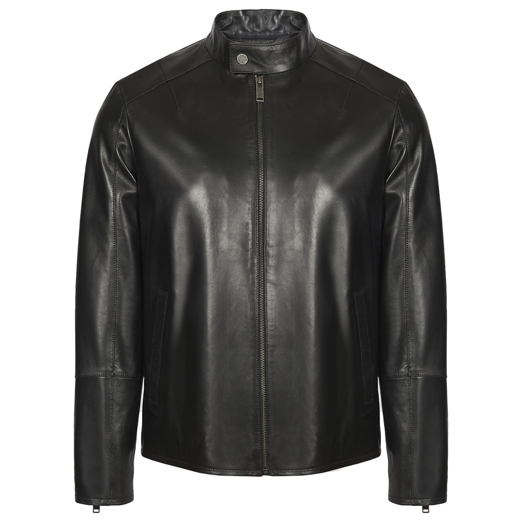 Siyah Manuel Erkek Deri Mont