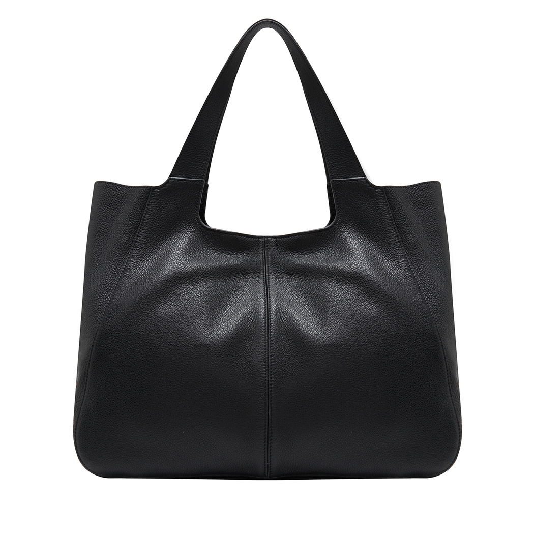 Siyah Megan Kadın Deri Omuz Askılı Çanta