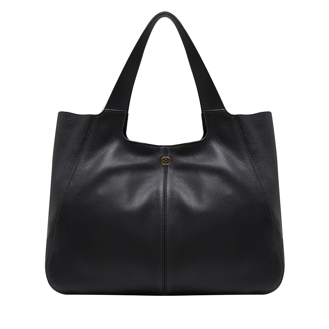 Siyah Megan Kadın Deri Omuz Askılı Çanta