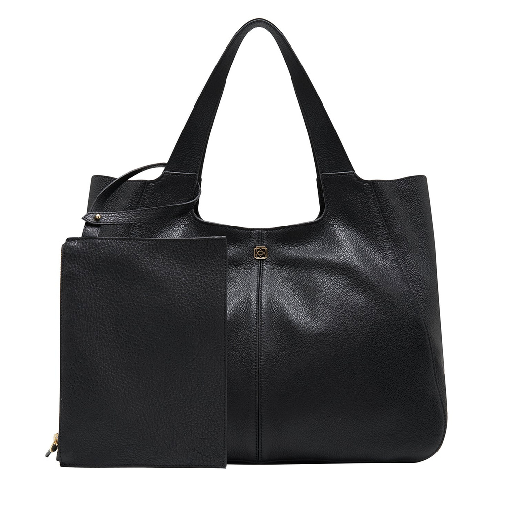 Siyah Megan Kadın Deri Omuz Askılı Çanta