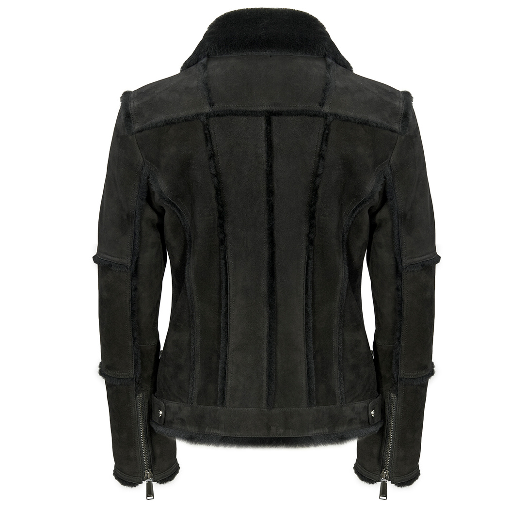 Siyah Nadine Kadın Kürk Mont