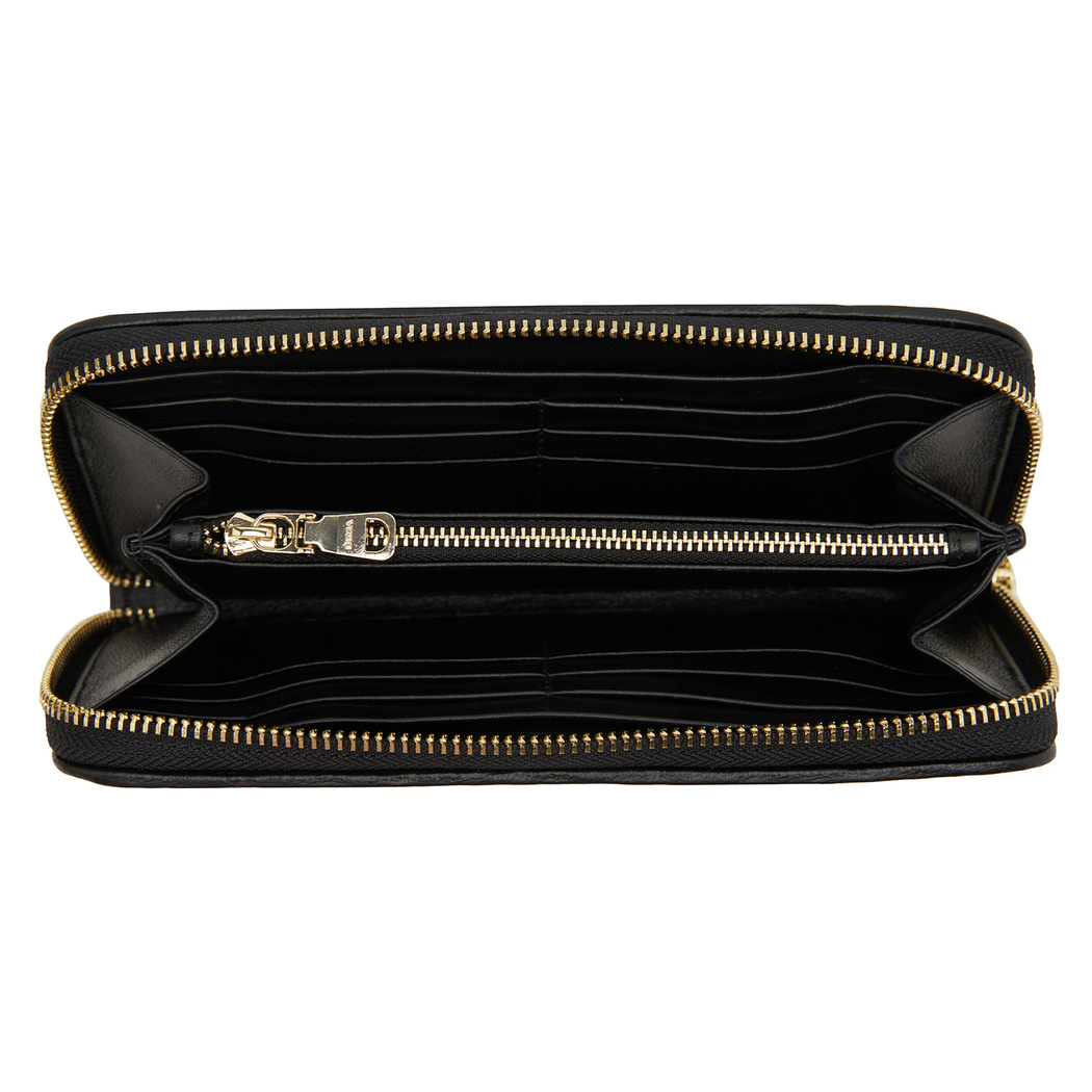 Siyah Örgü Deri Kadın Cüzdan