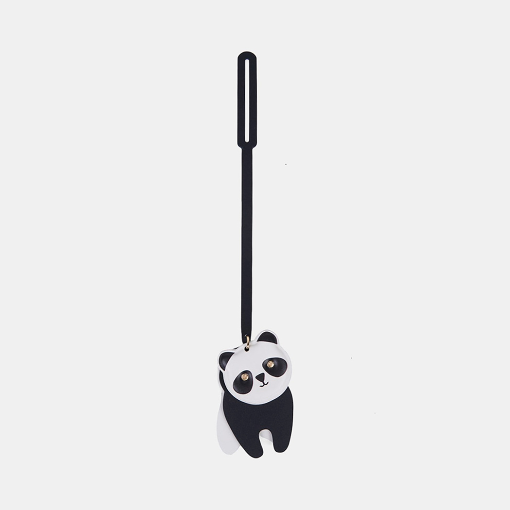 Siyah Panda Figürlü Deri Charm