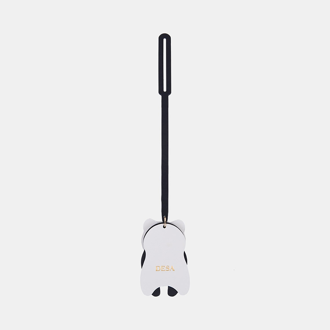 Siyah Panda Figürlü Deri Charm