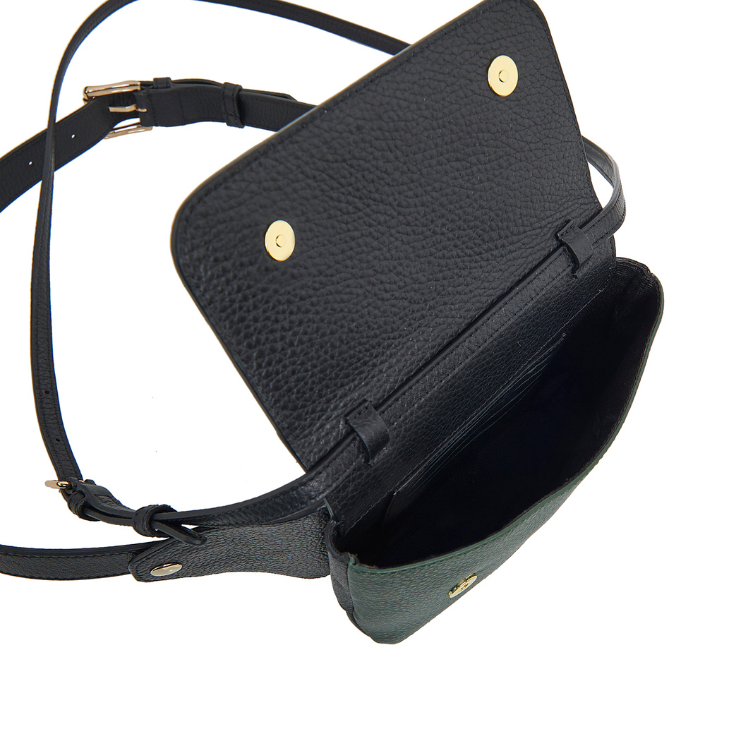 Siyah Rose Kadın Deri Bel Çantası