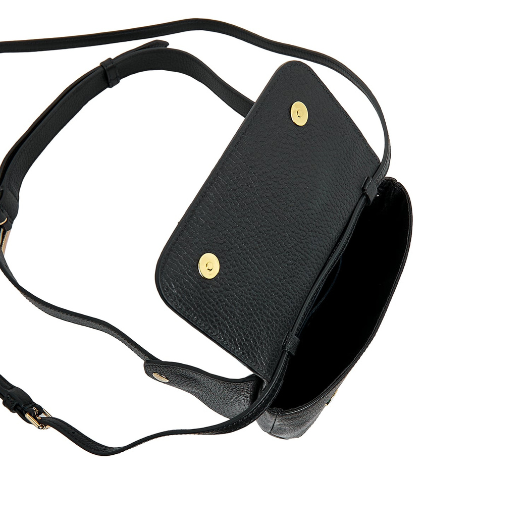 Siyah Rose Kadın Deri Bel Çantası