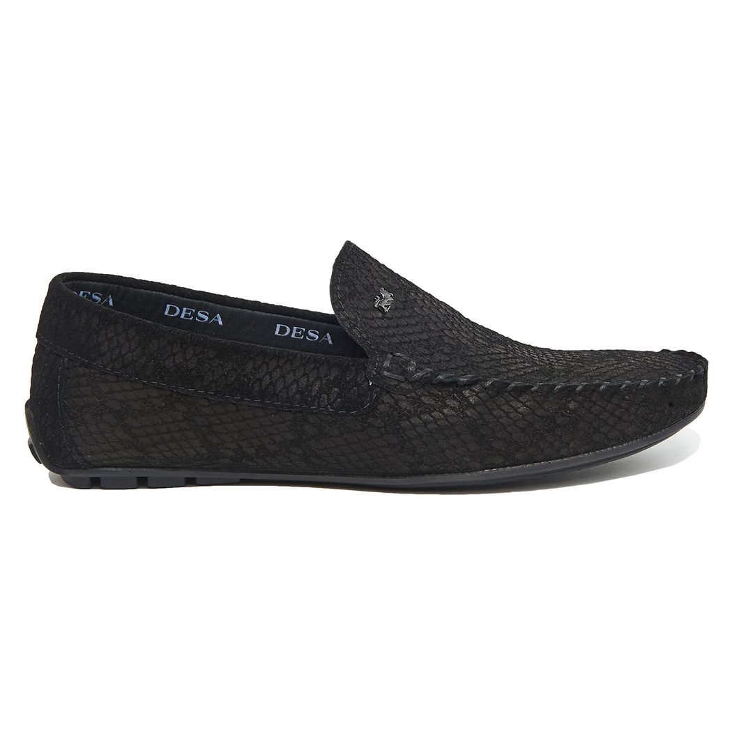 Siyah Santino Erkek Süet Loafer