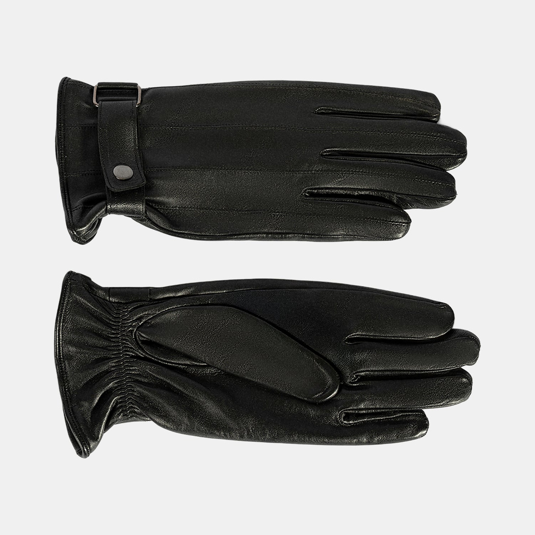 Siyah Tokalı Erkek Deri Eldiven