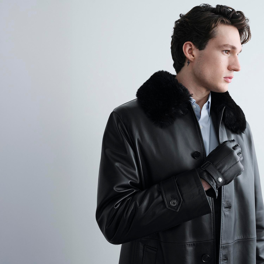 Siyah Tokalı Erkek Deri Eldiven