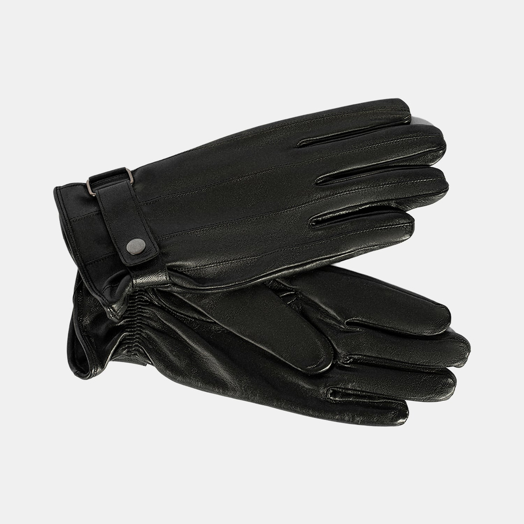 Siyah Tokalı Erkek Deri Eldiven