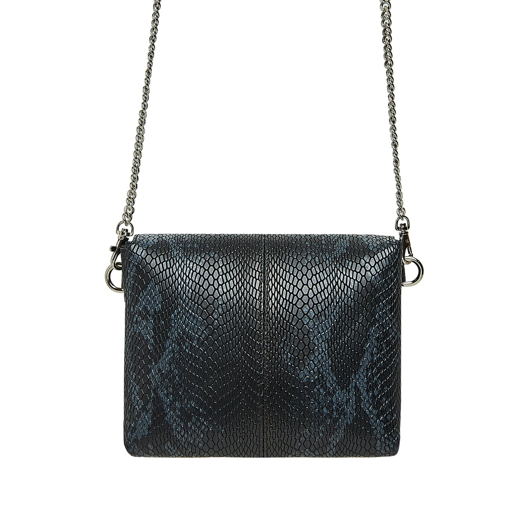 Siyah Tulip Kadın Zincir Detaylı Deri Çapraz Çanta