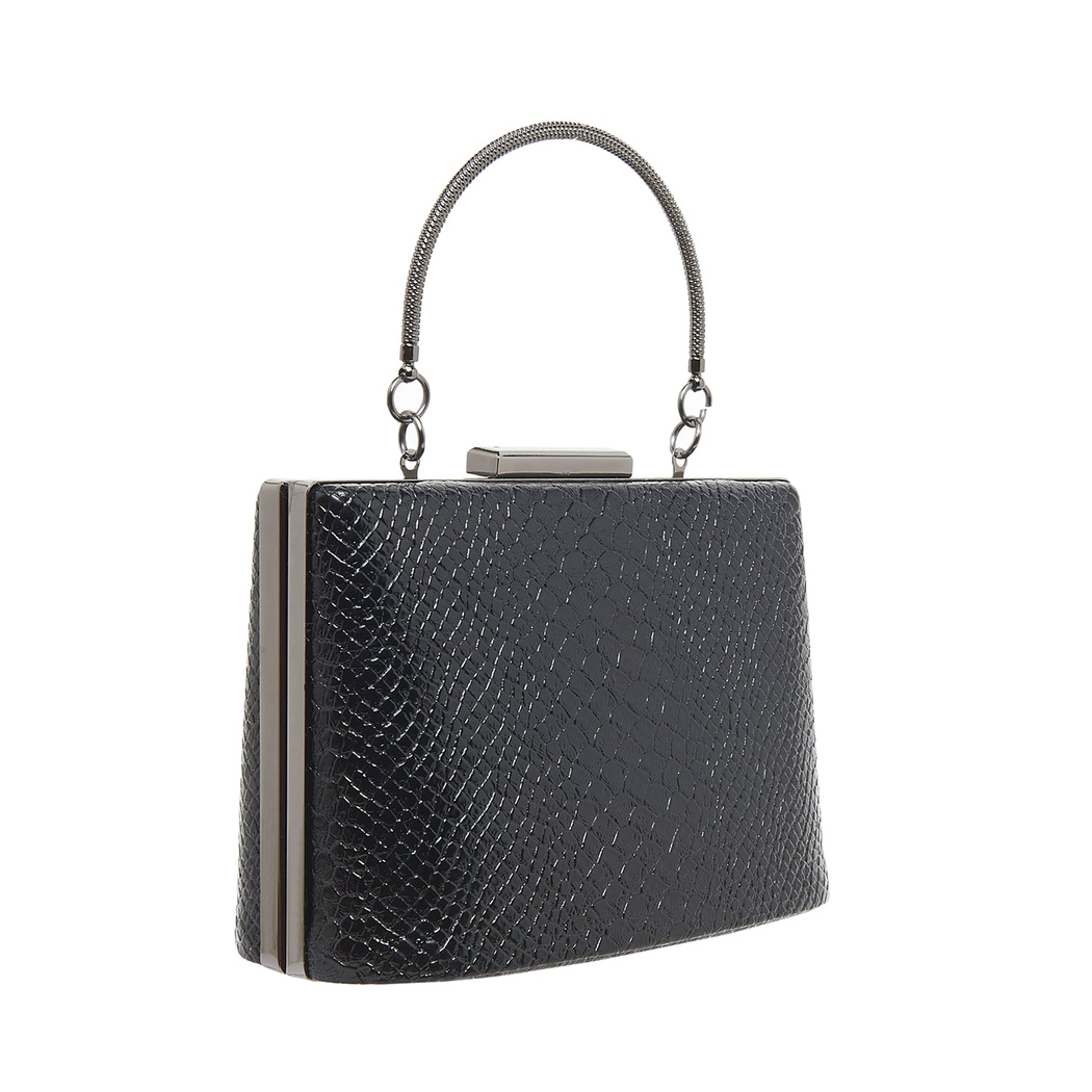 Siyah Tulip Zincir Detaylı Kadın Gece Çantası