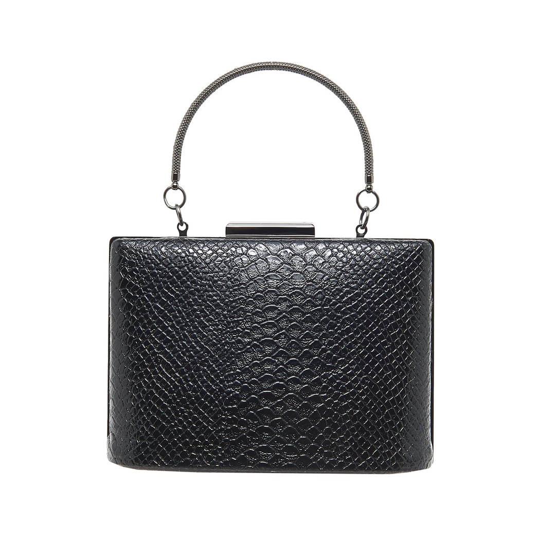 Siyah Tulip Zincir Detaylı Kadın Gece Çantası