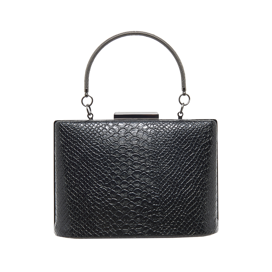 Siyah Tulip Zincir Detaylı Kadın Gece Çantası