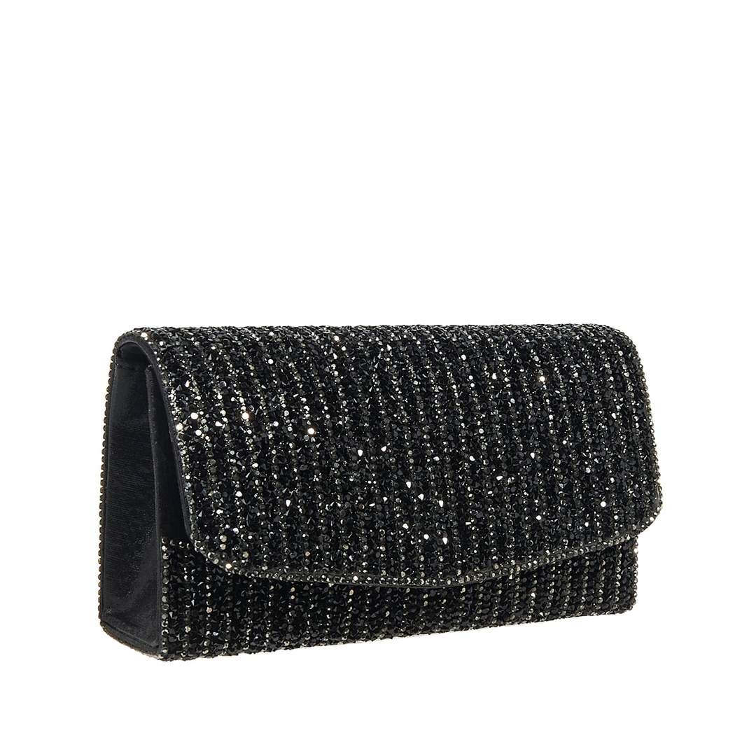 Siyah Zincir Detaylı Kadın Gece Çantası