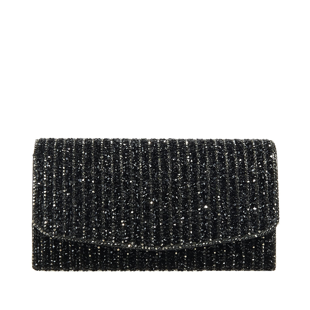 Siyah Zincir Detaylı Kadın Gece Çantası