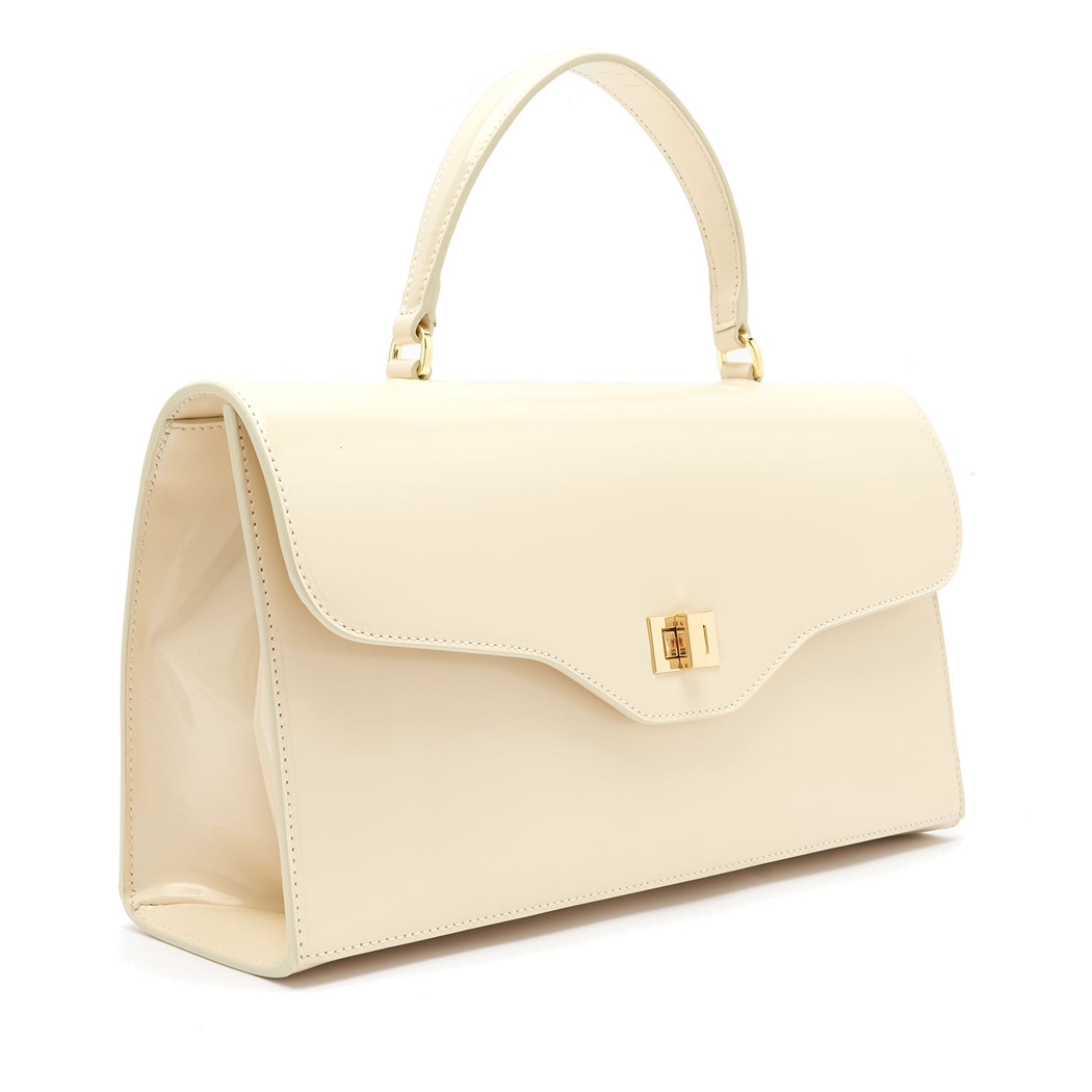 Stachy Bej Kadın Rugan Deri El Çantası 