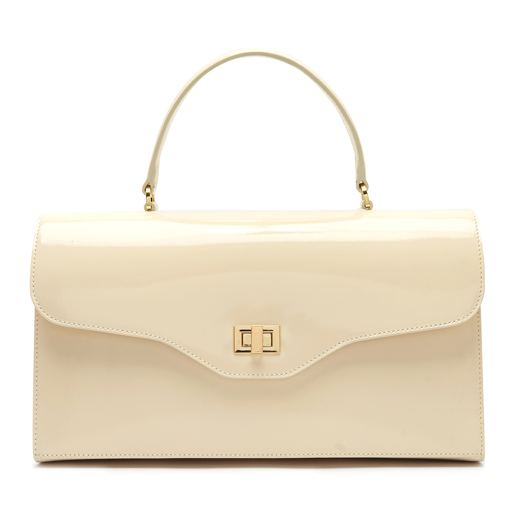 Stachy Bej Kadın Rugan Deri El Çantası 