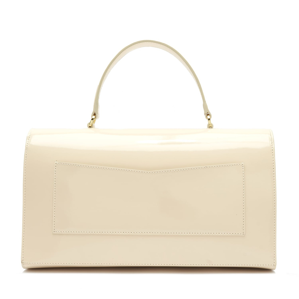 Stachy Bej Kadın Rugan Deri El Çantası 