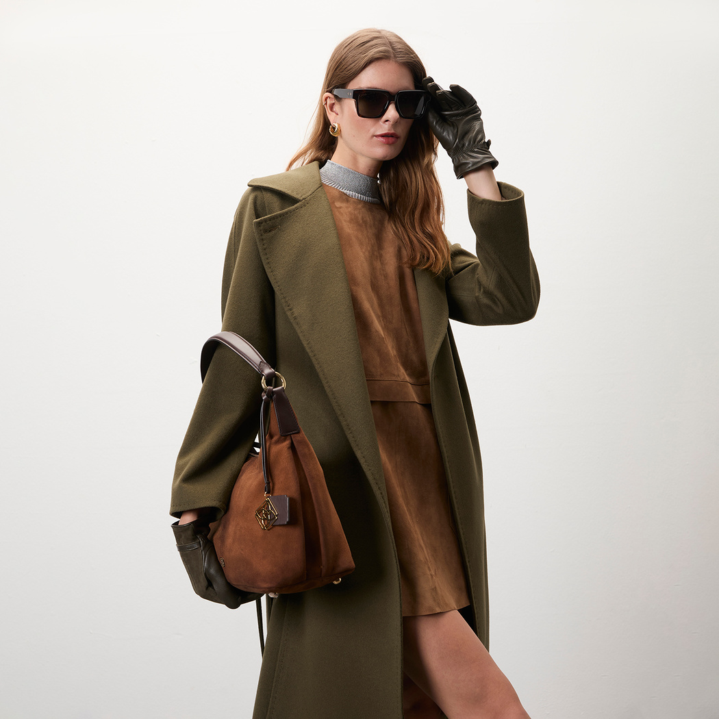 Stefania Yeşil Kadın Trençkot