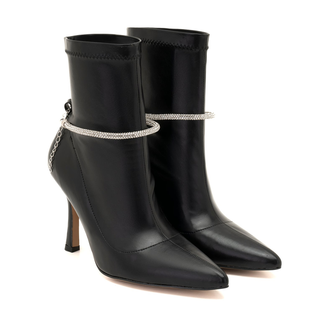 Stem Siyah Kadın Topuklu Stretch Bot