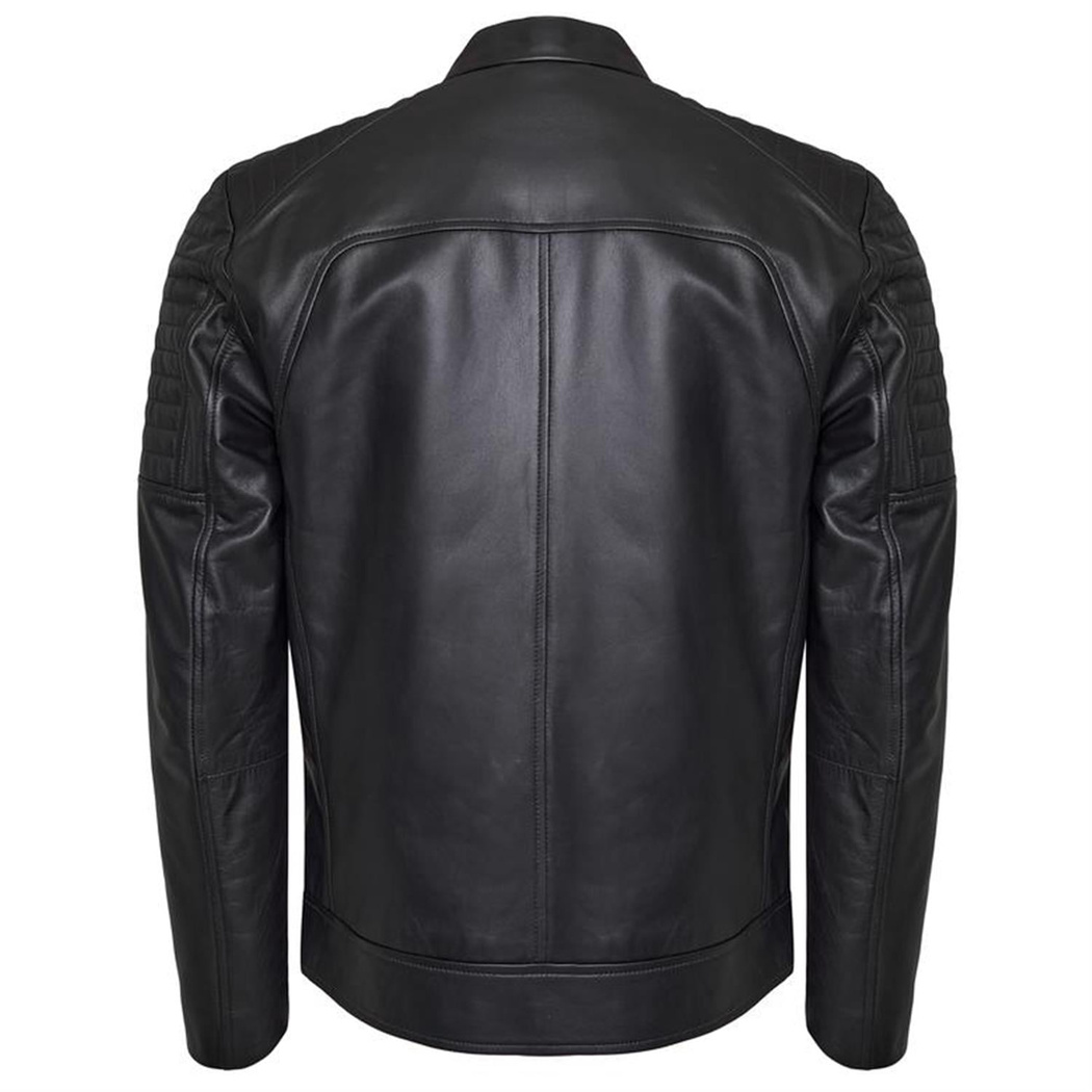 Steven Siyah Erkek Deri Mont