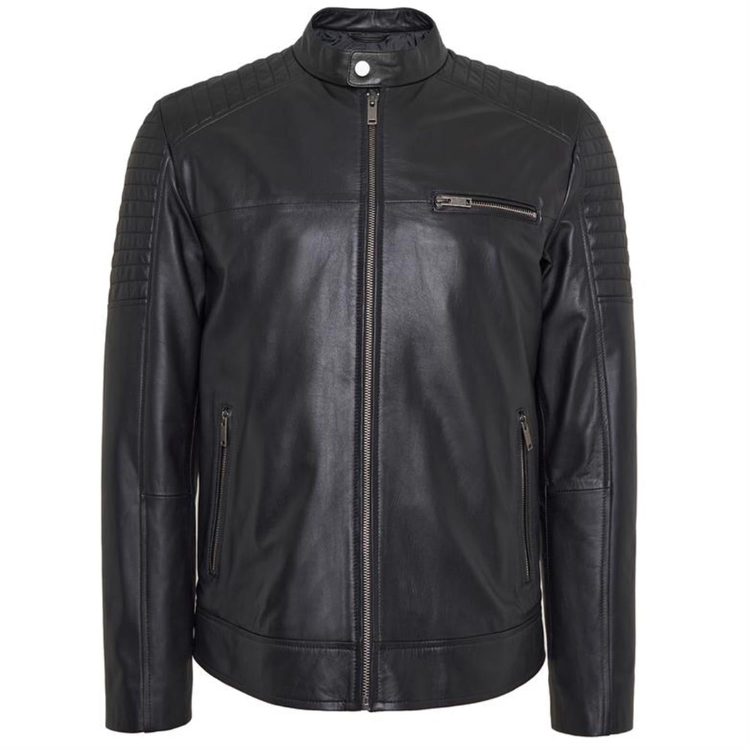 Steven Siyah Erkek Deri Mont