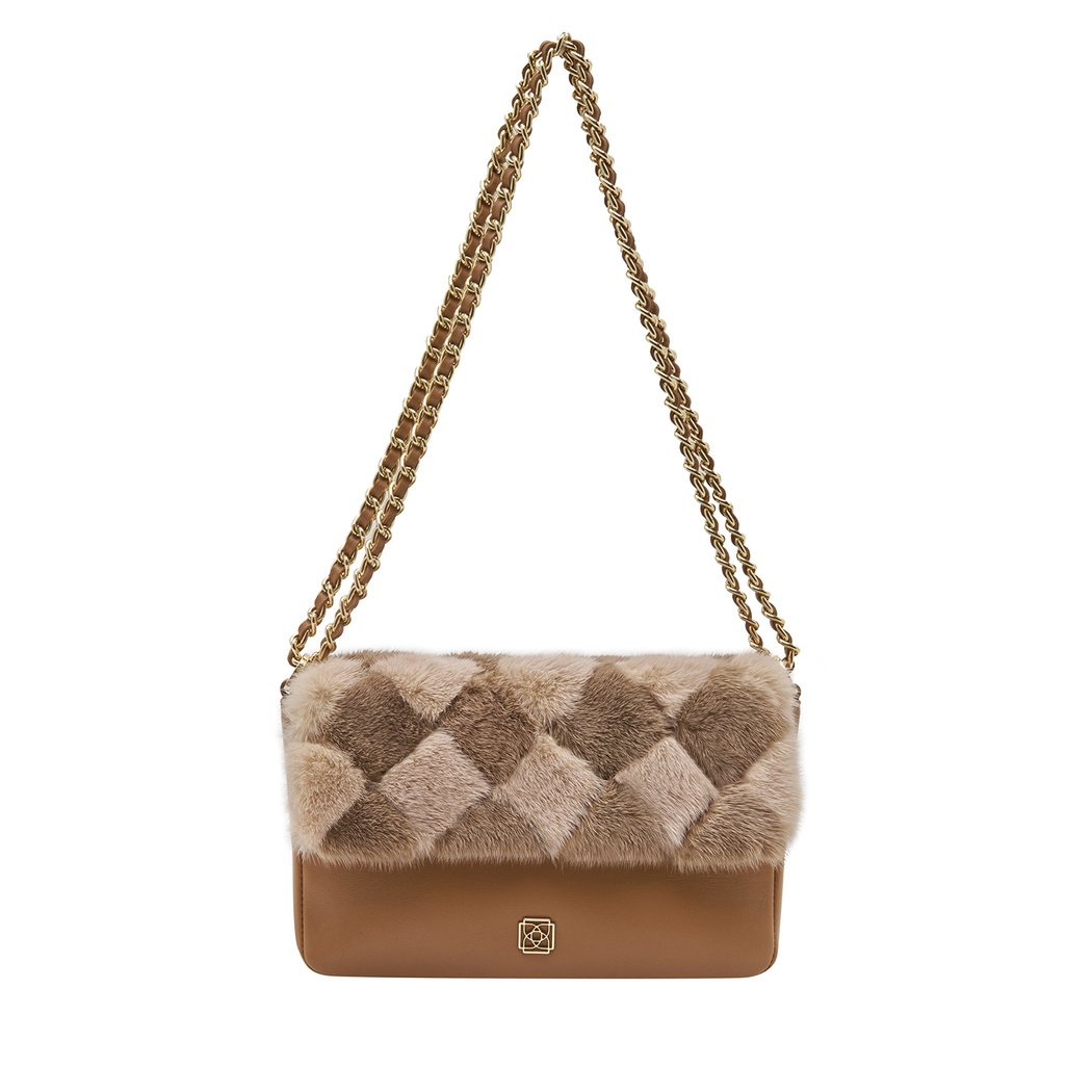 Taba Eimer Kadın Zincir Detaylı Deri Omuz Çantası