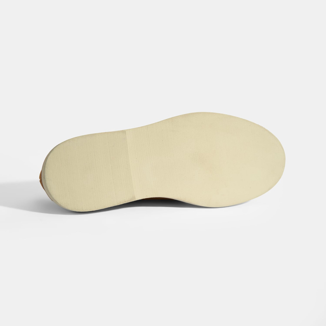 Taba Erkek Örgü Detaylı Süet Loafer