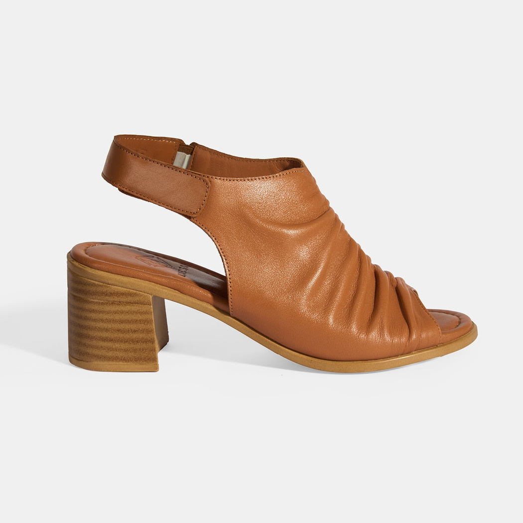 Taba Kadın Cırt Cırtlı Deri Sandalet