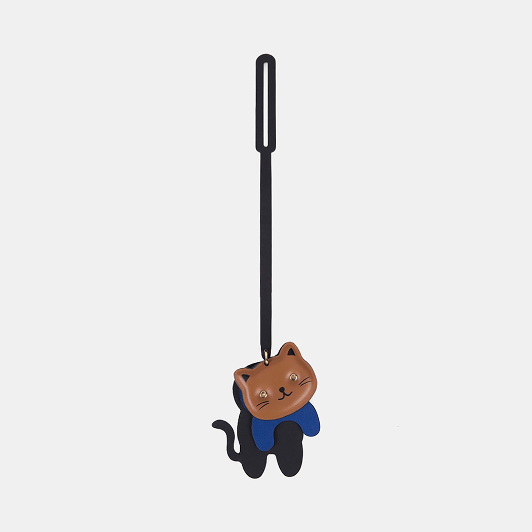 Taba Kedi Figürlü Deri Charm