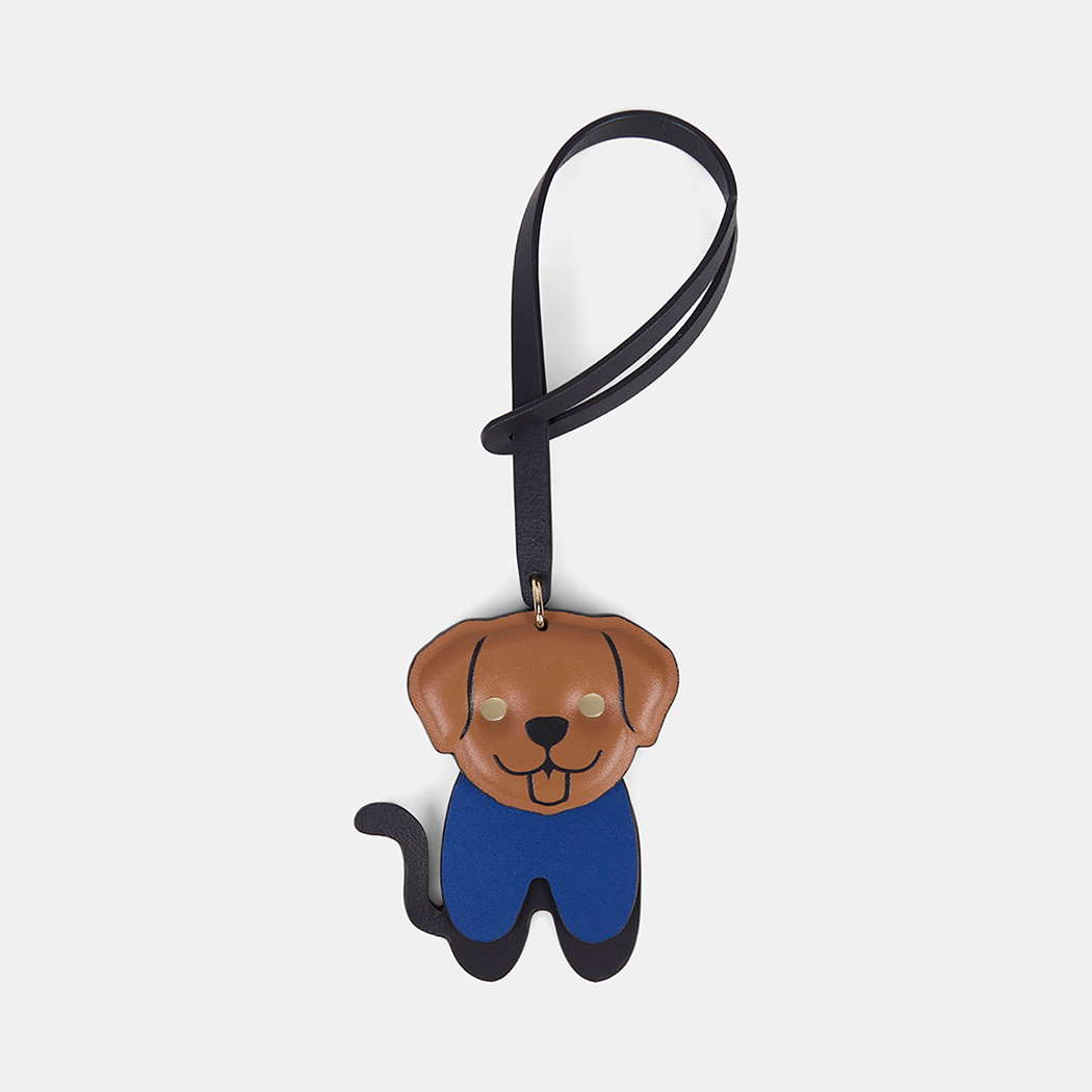 Taba Köpek Figürlü Deri Charm
