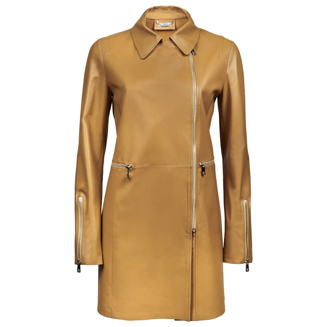 Taba Larix Kadın Deri Trençkot