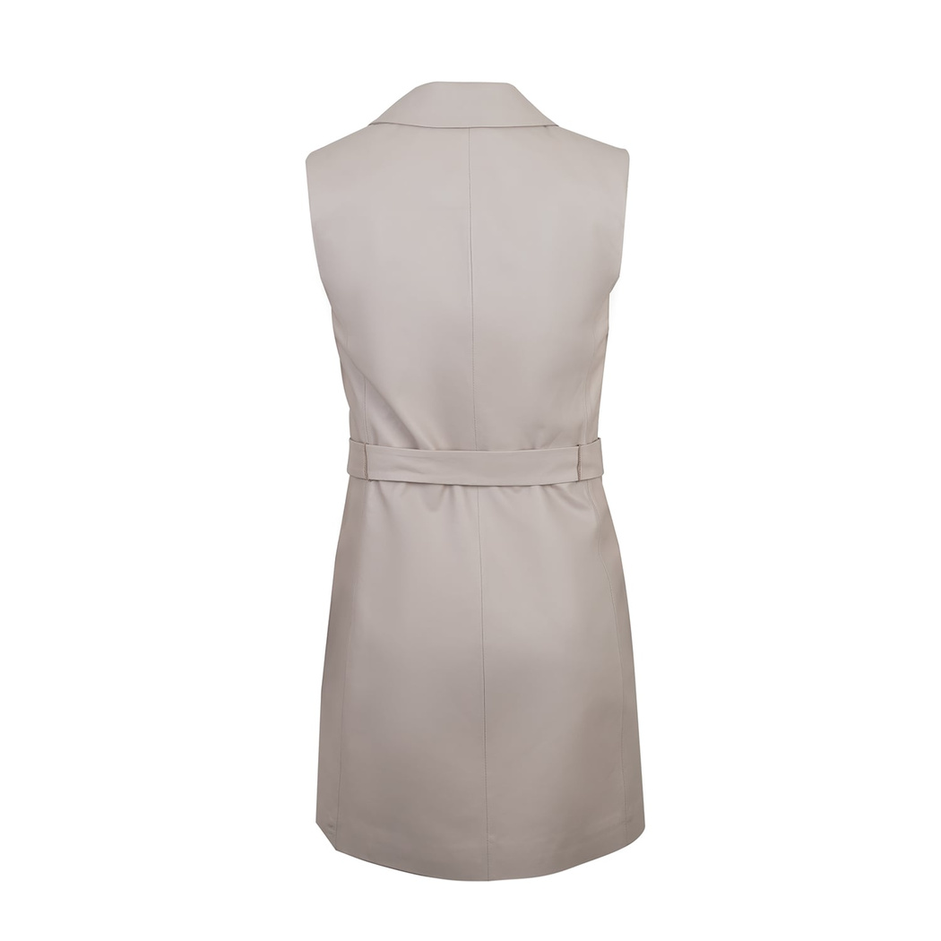 Tazia Bej Kadın Deri Elbise