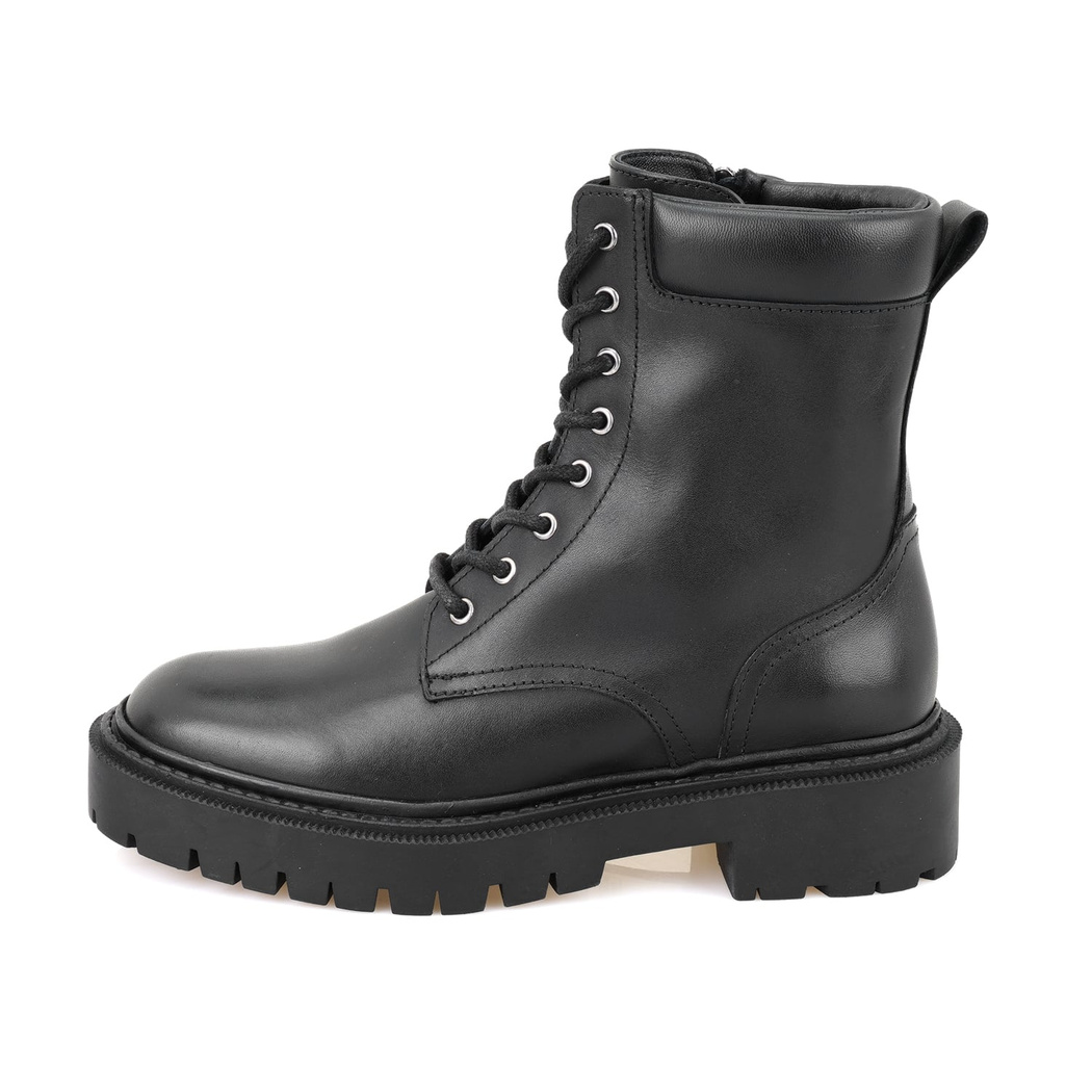 Teemo Siyah Kadın Fermuarlı Deri Postal Bot