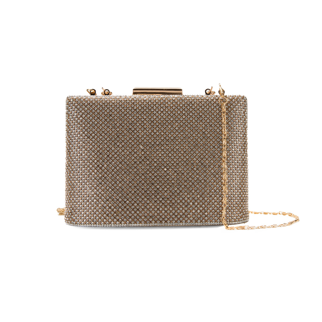 Teresa Gold Kadın Parlak Taşlı Gece Çantası