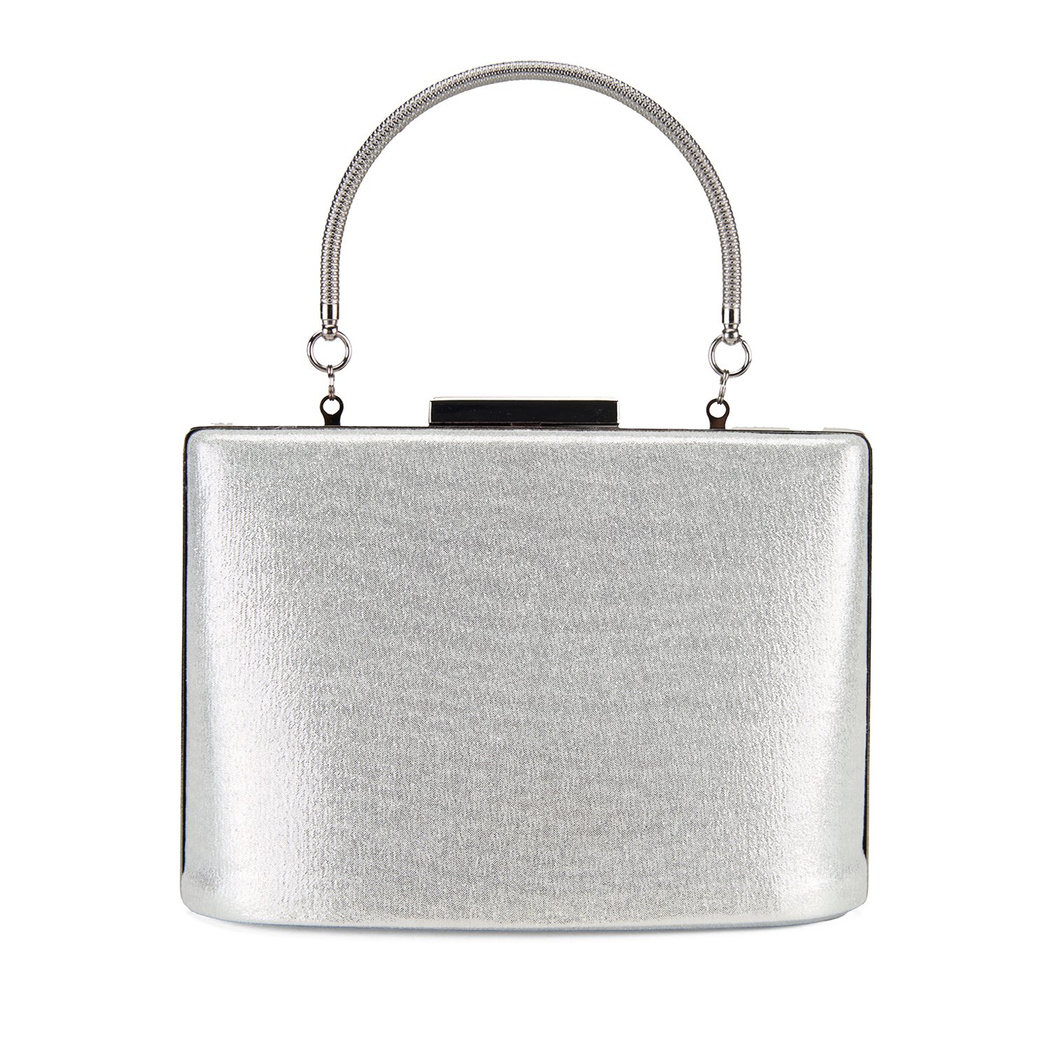 Teresa Gümüş Kadın Parlak Taşlı Gece Çantası