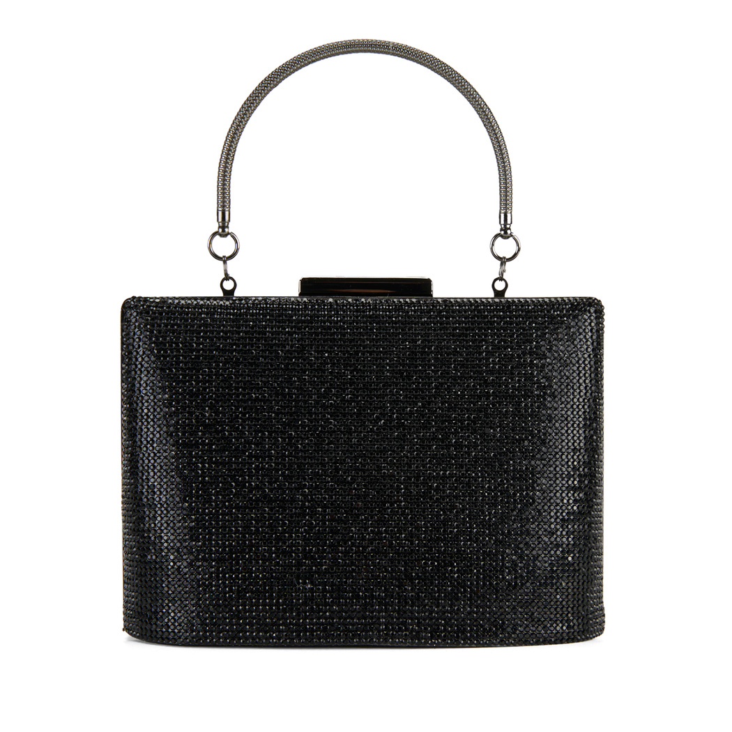 Teresa Siyah Kadın Parlak Taşlı Gece Çantası