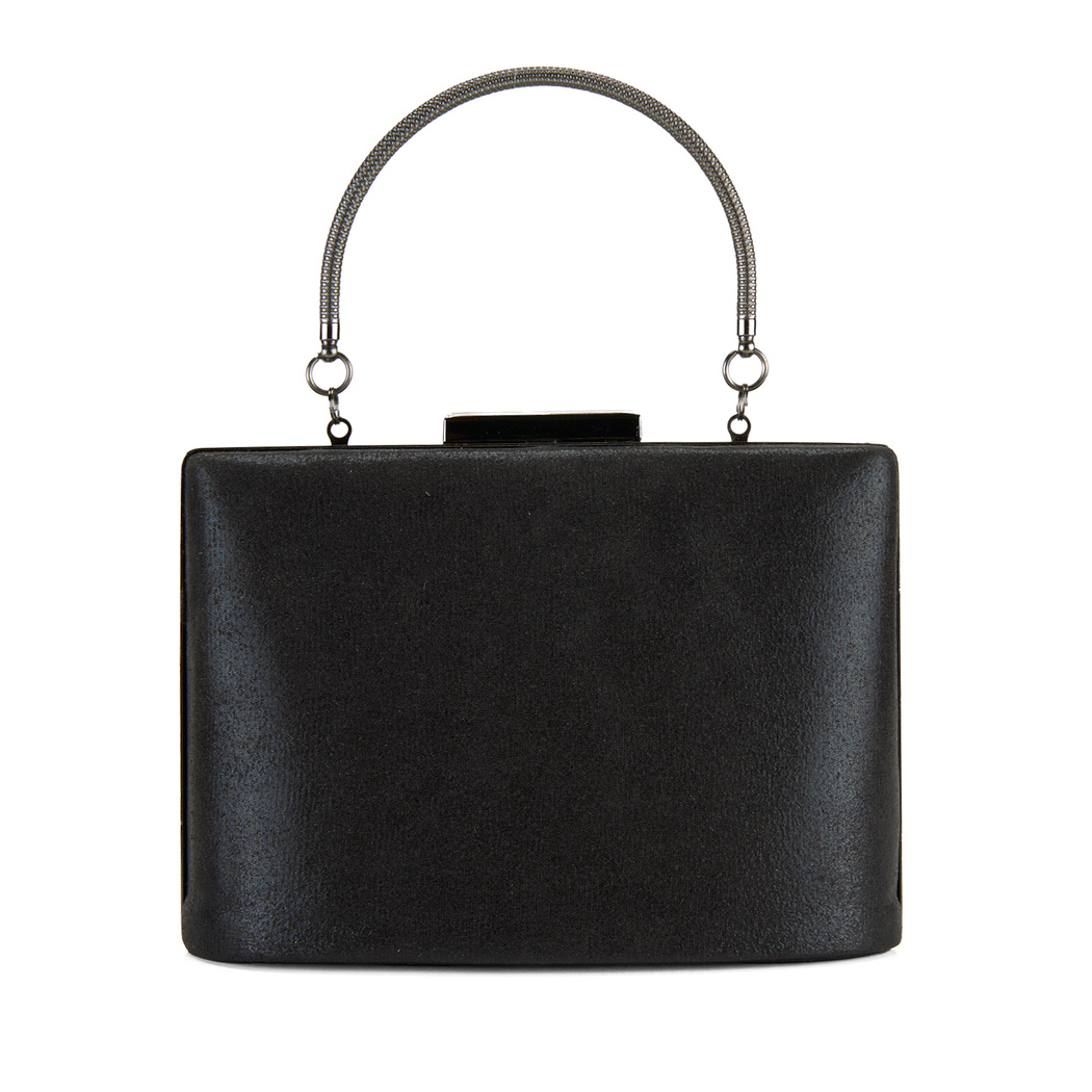 Teresa Siyah Kadın Parlak Taşlı Gece Çantası