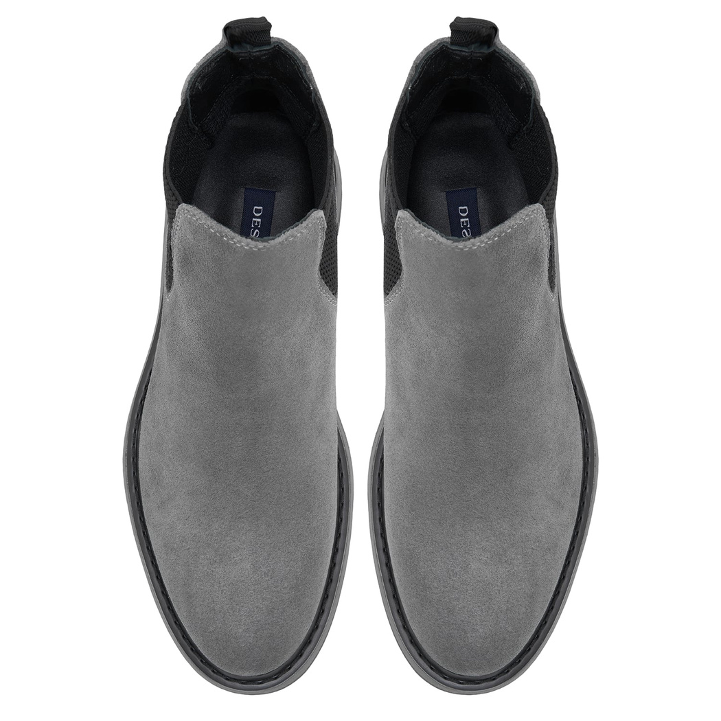 Tina Gri Erkek Süet Chelsea Bot
